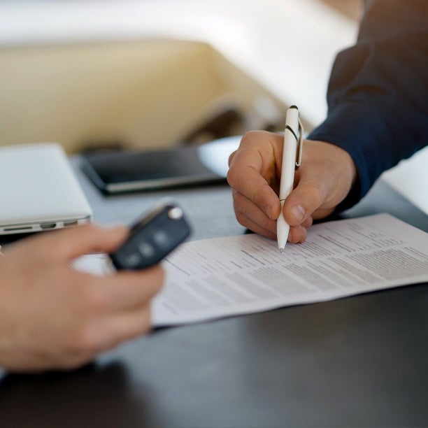 customer writing on paper