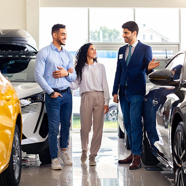 customers purchasing viewing vehicle