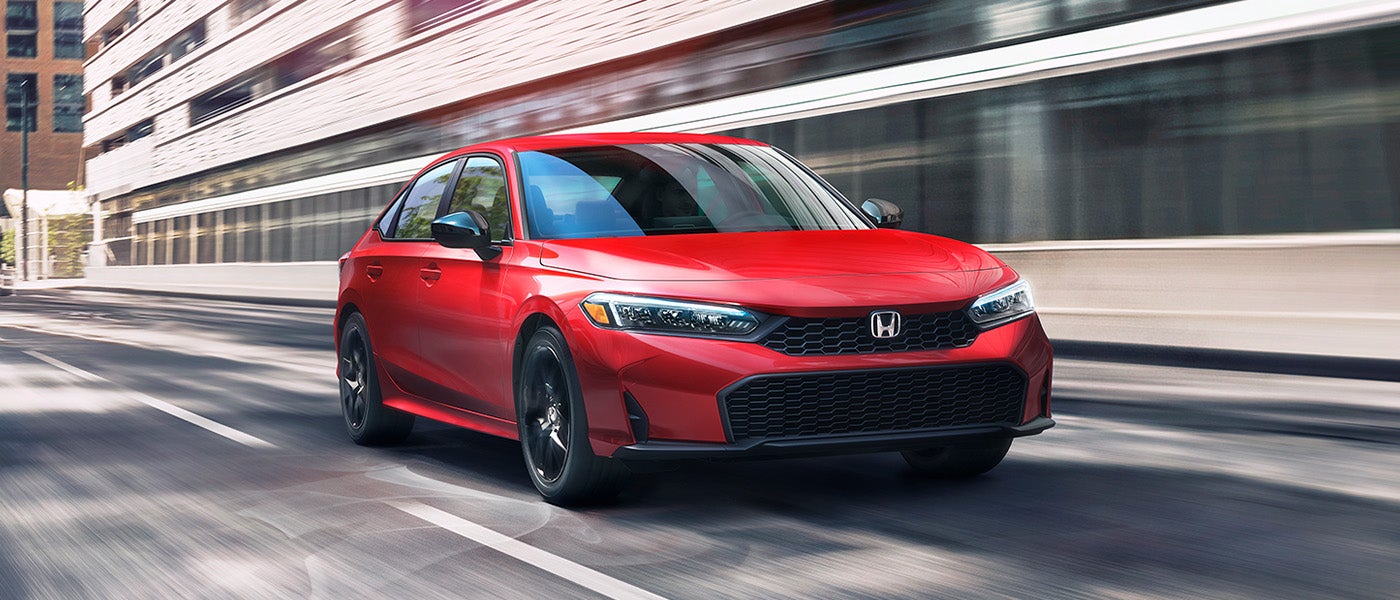 vehicle driving in city